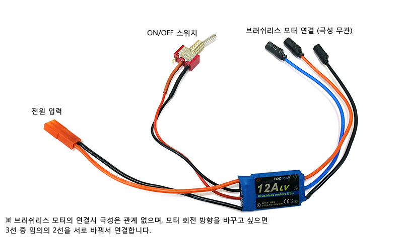 [���ܼ�] ESC_SW12A �귯������ ���� ON/OFF ���� ����ġ ���ӱ� (12A / 2~3S)