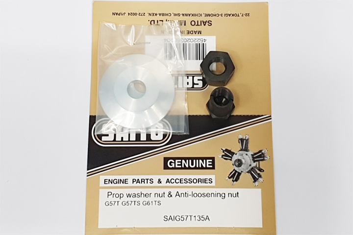 [���ܼ�] SAI300T135 Saito Engine Prop Washer Nut & Anti-Loosening Nut for FG-61TS