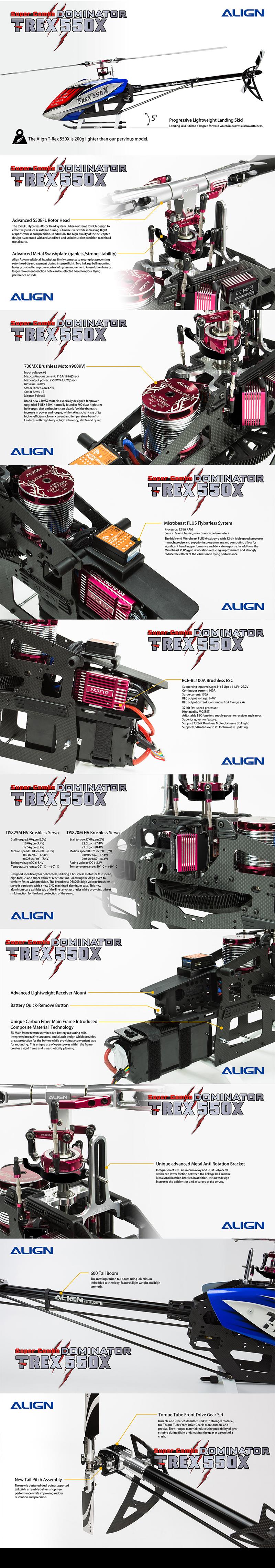 [���ܼ�] RH55E18XW [ALIGN] T-Rex550X Super Combo