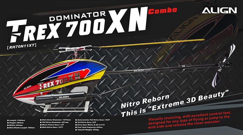 [���ܼ�] RH70N11XW-B [ALIGN] T-Rex700XN Nitro Combo (BeaxtX HD ���̷� ����)