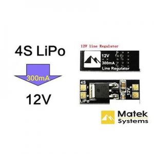 [Matek] BEC ����ũ�� ���Ͼ� ���ַ����� ��� (�Է� 14.8V / ��� 12V 0.3A) Linear Voltage Regulator Module /BEC 4S Lipo Output 12V for FPV Cam