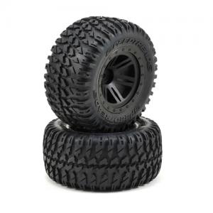 FR/R Tire,Prmnt,Blk Wheel (2):1:10 AMP MT/DB (Ÿ�̾�-2������) 
