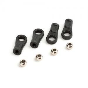 Shock Rod Ends/Pivot Balls (4): 1/8 Revenge 4WD Buggy 