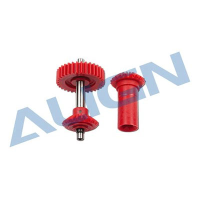[���ܼ�] H60G002AXT (H60G002AXW [Align] T-Rex550/600E,EFL PRO M0.8 Torque Tube Front Drive Gear Set/34T(RED)