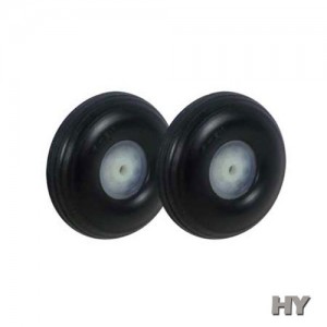 [HY] 32mm (1.25inch) Treaded Rubber Wheels 2pcs 