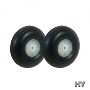 [HY] 38mm (1.5inch) Treaded Rubber Wheels 2pcs 