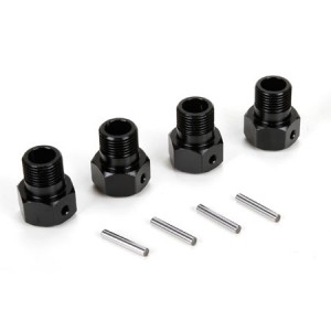 [TEAM LOSI] Wheel Hex Black & Pin (4) (Monster Truck XL) 