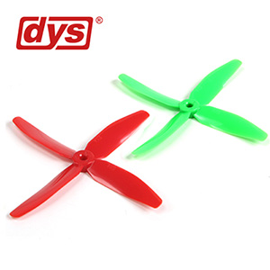 [DYS] X5040 (5x4) Bull Nose Type 4-Blade Prop for Racing Drone (CW/CCW 2����, ���� ����) 