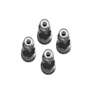 [ARRMA] AR708008 Flanged Nyloc Locknut 4mm Silver (4) 