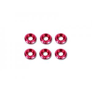 [TR] M2.5 ��Ʈ�� ��Ż ������ �ͻ� (����, 6����) Metal Frame Washer Set (M2.5/RED/6pcs)