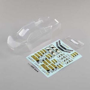 [TLR Racing] Body Set, Clear, w/Stickers: 22T 4.0 