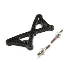 [TLR Racing] Carbon Front Tower 2mm w/Ti Standoffs: 22 5.0 