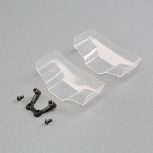 [TLR Racing] Low Front Wing, Clear, with Mount (2): 22 5.0 