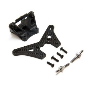[TLR Racing] Carbon Laydown Rear Tower 2mm Conversion: 22 5.0 