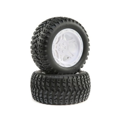 [���ܼ�] LOS43023 [TEAM LOSI] ���� White Wheel and Tire Mounted (2): 22S ST