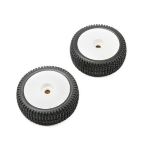 [TLR Racing] [1/5 ���� �� Ÿ�̾� �����Ϸ�]Premount Wheel & Tire, White (2): 5IVE-B 