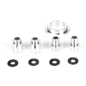 [TEAM LOSI] Engine Mount Spacer & Clutch Mount, AL, Slvr: MTXL 
