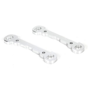 [TEAM LOSI] Hinge Pin Braces, Front, Alum, Silver, Monster Truck XL 