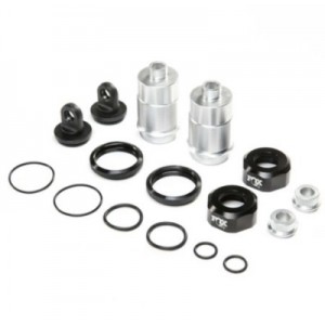 [TEAM LOSI] Shock Body Set, Silver, FOX Caps (2): DBXL-E 2.0 