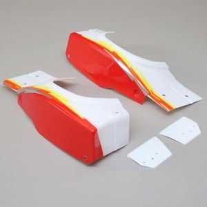 [TEAM LOSI] L/R Rear Fender Set, Red: Super Baja Rey 