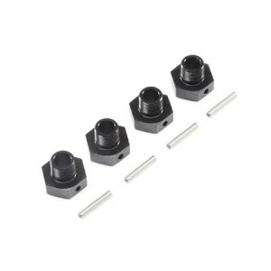 [TEAM LOSI] 20mm Wheel Hexes and Pins, BLK (4): Super Baja Rey,,Super Rock Rey 