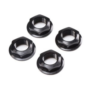 [TEAM LOSI] 17mm Flanged Wheel Nut, Black (4): Super Rock Rey 