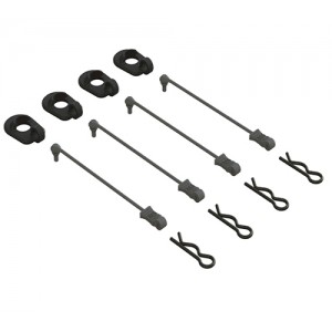 [ARRMA] Body Clip Retainers 1/5 Scale (Black, 4) 