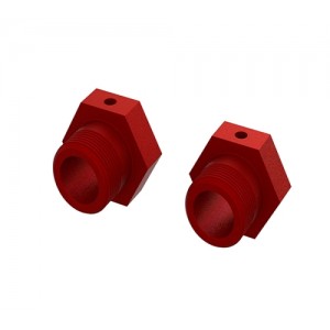 [ARRMA] Aluminum Wheel Hex 24mm (Red) (2) 