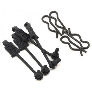 [ARRMA] AR390178 Body Clip Retainer 1/8 Scale Black (4) 