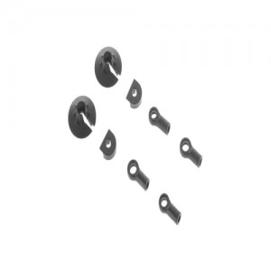 [ARRMA] AR330338 Shock Rod End Set Nero (2) 