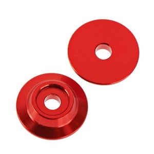 [ARRMA] AR320215 Wing Button Aluminum Red (2) 