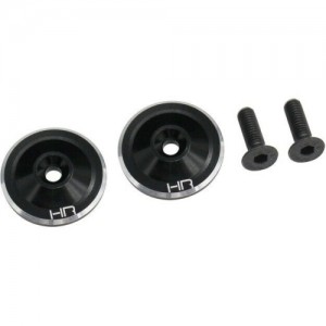 [HOT RACING] Hot Racing AON40U01 Black large Wing Button Aluminum (2) 