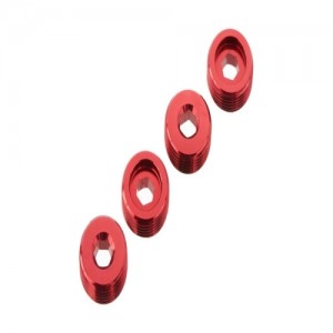 [ARRMA] AR330196 Nut Front Hub Aluminum Red (4) 