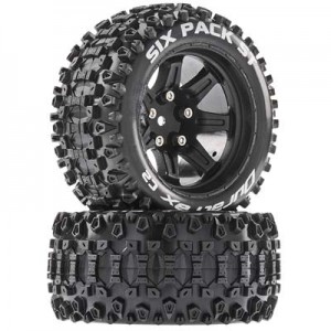 [DURATRAX] Duratrax Six Pack ST 2.8 Mounted Black 14mm Hex (2) 