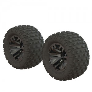 [ARRMA] DBOOTS FORTRESS MT TIRE SET GLUED (GUN METAL) (2PCS) 