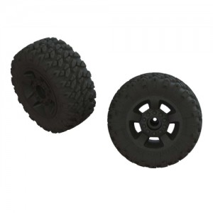 [ARRMA] 1/8 dBoots RAGNAROK MT Front/Rear 2.8 Pre-Mounted Tires, 14mm Hex, Black (2) 