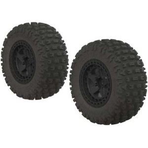 [ARRMA] AR550042 Fortress SC Tire Set Glued Black (2) 14mm 
