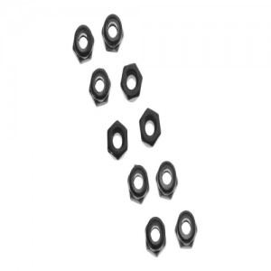 [Axial] AXA1052 Thin Nylon Locking Hex Nut M3 Black (10) 