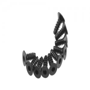 [Axial] AXA464 Hex Socket Tap Flat Head M3x8mm Black (10) 