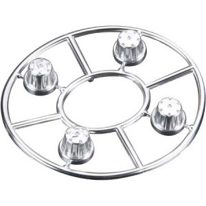 [Axial] AX8080 Hub Cover Set Satin Chrome (4) 
