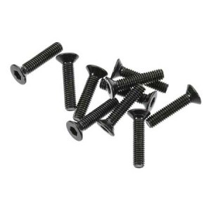 [Axial] AXA0055 Flat Head Screw M2.6x12mm Black (10) 