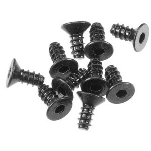 [Axial] AXA0412 HexScktTapping Flat Hd M2.6x6mm Black (10) 