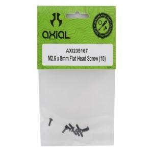 [Axial] M2.5 x 8mm Flat Head Screws (10) 