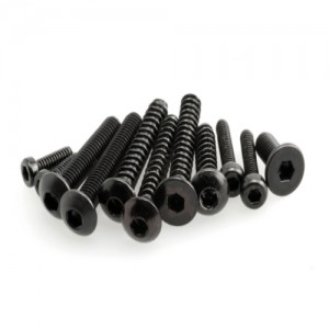 [Axial] AXA469 M3x20mm Hex Socket Tapping Flat Head (Black) (10pcs) 