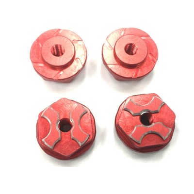 [���ܼ�] BU-680Red New SAVAGE�� FLANGED LOCK NUT (Red/ 4pcs) 17MM �� ��Ʈ