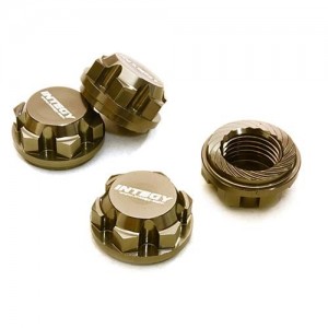 [INTEGY] Billet Machined 17mm Hex Wheel Nuts (4) for Traxxas X-Maxx 4X4 (Grey) 