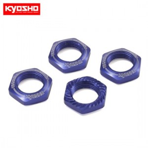 [KYOSHO] Wheel Nut (Blue/4pcs/for Serration) 
