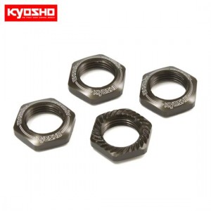 [KYOSHO] Wheel Nut (Gunmetal/4pcs/for Serration) 