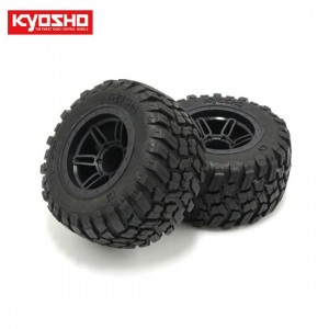 [KYOSHO] GluedTire �� Wheel Set (RAGE2.0/BK/2pcs) 