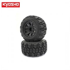 [KYOSHO] Premaunted Tire(Nitro Tracker/Black/2pcs 